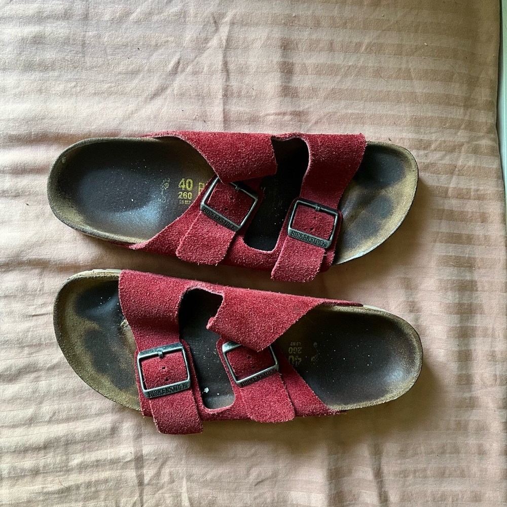Maroon Arizona Birkenstock Size 40